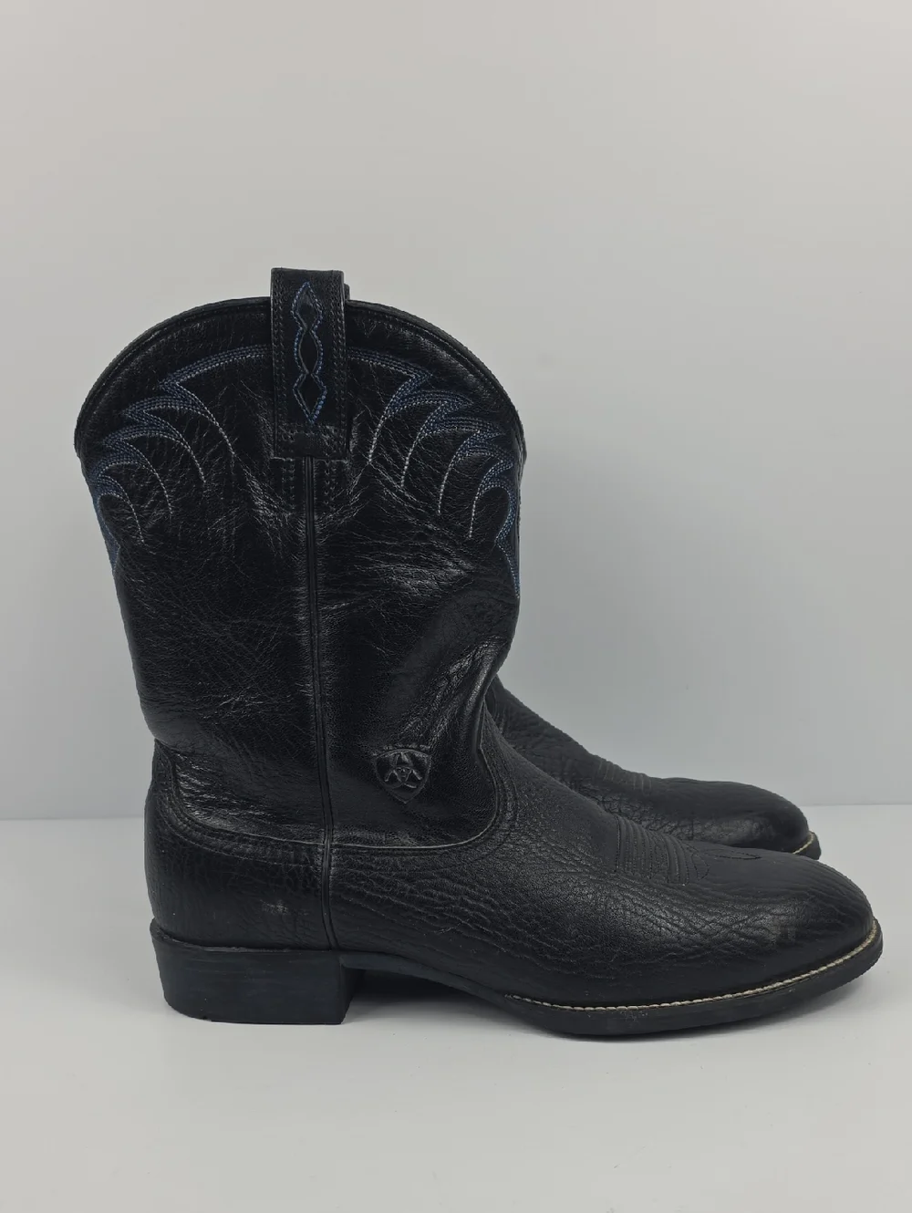 Ariat 11 Inch Black Leather‎ Western Cowboy Boots Men's Size 10.5 EE